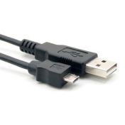 Кабел ACT SB0005, USB-A мъжко - micro USB-B женско, 5.0 м, Черен