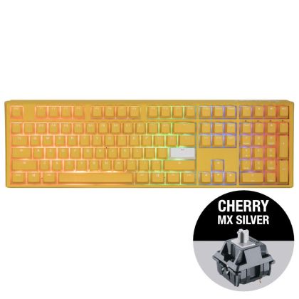 Геймърскa механична клавиатура Ducky One 3 Yellow Full-Size, Cherry MX Silver