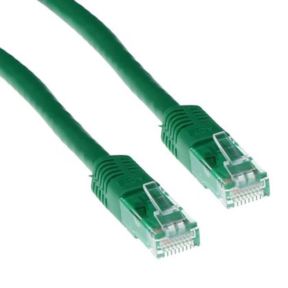 Мрежов пач кабел ACT U/UTP, CAT 6, RJ-45 - RJ-45, 7.0 m, Медни проводници, Зелен, Булк опаковка