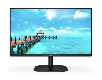 Монитор AOC 24B2XH/EU, 23.8" WLED IPS, 1920x1080@75Hz, 4ms GtG, 250cd/m2, 1000:1, DC20M:1, FlickerFree, Low Blue Light, Tilt, D-SUB, HDMI