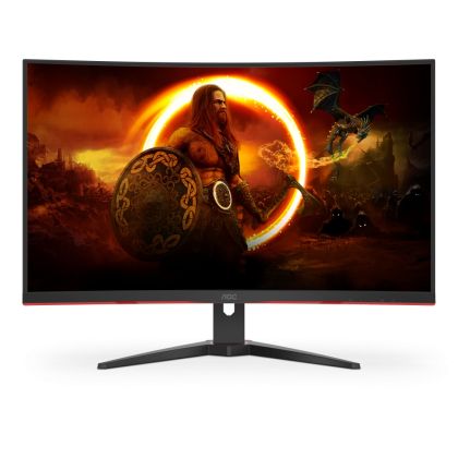 Монитор AOC C32G2ZE/BK, 31.5" Curved 1500R, VA, WLED, 1920x1080@240Hz, 4ms GtG, 1ms MPRT, 300cd/m2, 4000:1, DCR 80M:1, FreeSync, FlickerFree, Low Blue Light, Tilt, 2xHDMI, DP