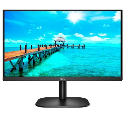 Монитор AOC 24B2XD, 23.8" WLED IPS, 1920x1080@75Hz, 4GtG, 250cd/m2, 1000:1, DC20M:1, FlickerFree, Low Blue Light, Tilt, D-SUB, DVI