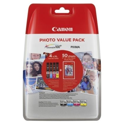 Консуматив Canon CLI-551XL C/M/Y/BK Photo Value Pack