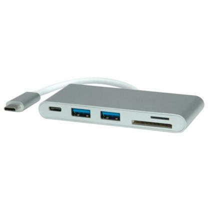 Cardreader USB-C, 2xU3.2,SD/Micro SD,PD,15.08.6257