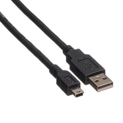 Cable USB2.0 A-Mini 5pin, 0.8m, Roline 11.02.8708