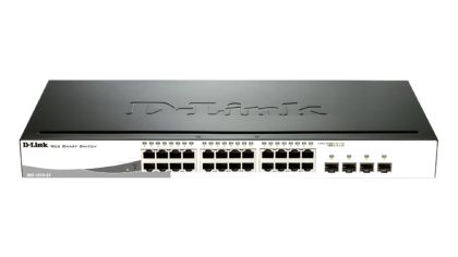 Комутатор D-Link 24-port 10/100/1000 Gigabit Smart Switch + 4 SFP