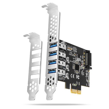 PCI-E card 4ext xUSB3 port, AXAGON PCEU-43RS