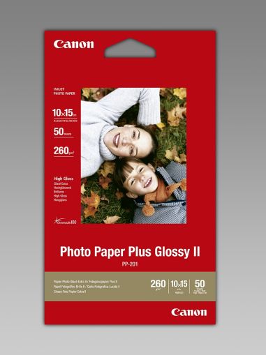 Хартия Canon Plus Glossy II PP-201, 10x15 cm, 50 sheets