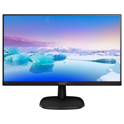 Монитор Philips 243V7QJABF, 23.8" IPS WLED, 1920x1080@75Hz, 4ms GtG, 250cd m/2, 1000:1, DCR 200M:1, FlickerFree, Low Blue Mode, 2Wx2, Tilt, D-SUB, HDMI, DP