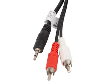 Кабел Lanberg mini jack 3.5mm (M) 3 pin -> 2X RCA (chinch) (M) cable 5m