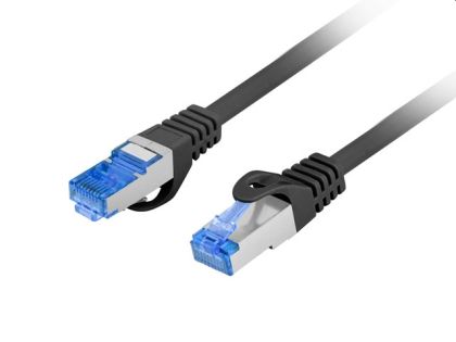 Кабел Lanberg patchcord CAT.6A FTP LSZH CCA 0.5m Fluke Passed, Black