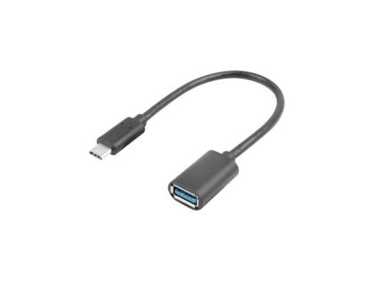 Адаптер Lanberg Adater Cable USB-C(M) 3.1->USB-A(F) OTG 15CM Black