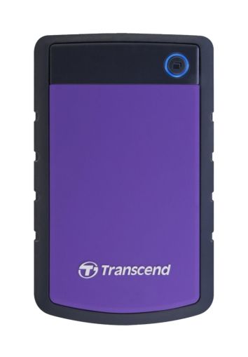 Твърд диск Transcend 1TB, 2.5" Portable HDD, StoreJet H3, Purple, Anti-shock