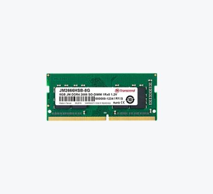 Памет Transcend 8GB 260pin SO-DIMM DDR4 2666 1Rx8 1Gx8 CL19 1.2V