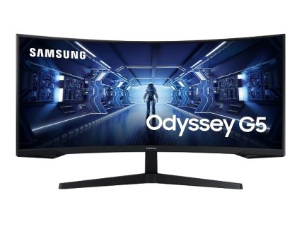 Монитор Samsung LC34G55T, 34" CURVED VA, 1000R, 165 Hz, 1 ms MPRT, 21:9, 3440 x 1440, HDR10, 250 cd/m2, 2500:1 Contrast, Mega DCR, Eye Saver, Flicker Free, FreeSync Premium, Black Equalizer, Low Input Lag, DP 1.4, HDMI 2.0, Headphone, 178°/178°, Black