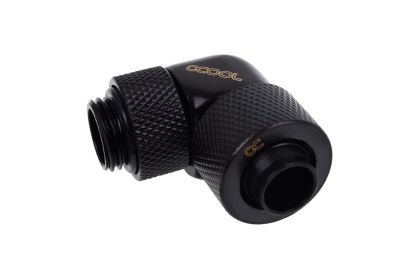 Фитинг Alphacool Eiszapfen, Удължител, 90°, 13/10mm, G1/4, Черен мат