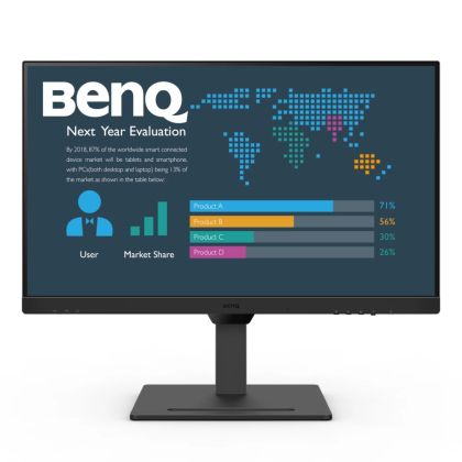 Монитор BenQ BL2790QT 27" IPS, 5ms, QHD 2560x1440, 75Hz, 99% sRGB, Eye Reminder, Flicker-free, LBL, B.I. Gen2, ePaper, 1000:1, 20M:1 DCR, 8 bit, 350cd/m2,HDMI,DP, USB-C 60W, Daisy Chain, 3xUSB 3.2, 2Wx2, HAdj. Stand 110mm, Headph. jack, Line In,Tilt, VESA