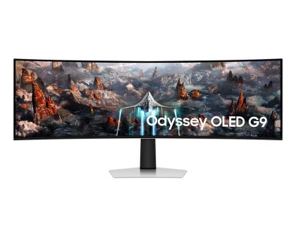 Монитор Samsung LS49CG934, 49" Odyssey G9 GAMING, Curved OLED, 1800R, 240Hz, Smart. 32:9, 5120 x 1440, 250 cd/m2, Display Port , HDMI,Micro HDMI, USB Hub, Silver