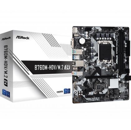 MB ASROCK B760M-HDV/M.2 D4, DP/HDMI/VGA, 2xD4