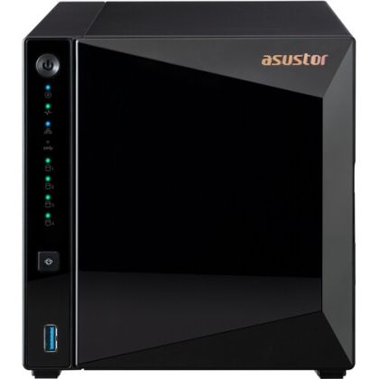 Мрежов сторидж Asustor AS3304T_V2, 4 bay NAS, Realtek RTD1619B, Quad-Core, 1.7GHz, 2GB DDR4 (not ex.), 2.5GbE x1, USB3.2 Gen1 x3, WOW (Wake on WAN), Ttoolless installation, with hot-swappable tray, hardware encryption, MyArchive, EZ connect, EZ Sync, WoL,