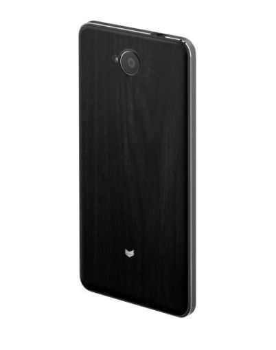 MS LUMIA 650 FLIP CVR BLK WOOD