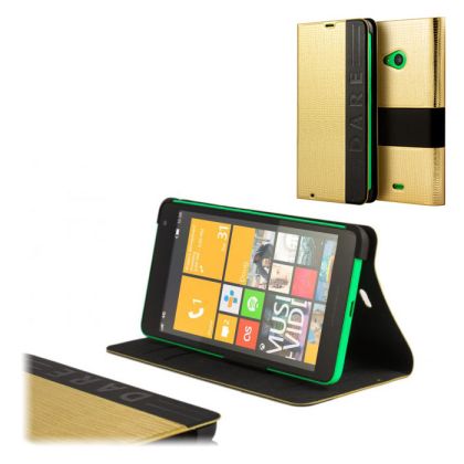 FLIP COVER LUMIA 535 GOLD SKIN