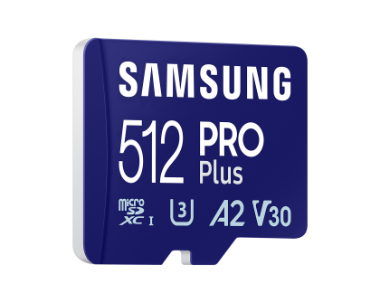 Карта памет Samsung PRO Plus, microSDXC, UHS-I, 512GB, Адаптер