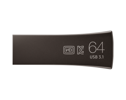 USB памет Samsung BAR Plus, 64GB, USB-A, Titanium Gray