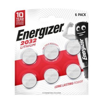 Бутонна батерия литиева ENERGIZER CR2032. 3V, 6pk блистер