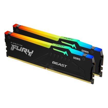 Памет Kingston FURY Beast RGB 32GB (2x16GB) DDR5 - KF560C30BBAK2-32