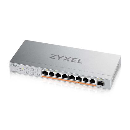 Суич ZyXEL XMG-108HP  8 портов 2,5Gb + 1xSFP+, 100W PoE++, неуправляем