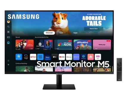 Монитор Samsung 27DM500 27" VA LED, SMART 1920x1080  2xUSB 2.0, 2xHDMI 1.4, Wi-Fi 5, Bluetooth , Speakers, Black