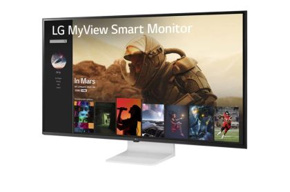 Монитор LG 43SQ700S-W, 42.5" IPS Smart webOS, ThinQ, 5ms, 1200:1, 300cd/m, 4K UHD (3840x2160) AG, HDR 10, DCI-P3 80%, HDMI, USB, USB Type-C, PD 65W, Wi-Fi B/in, AirPlay 2, Virtual surround, Speacers 10W x 2, LAN, Bluetooth Tilt, Black