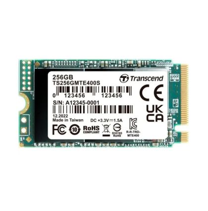 Твърд диск Transcend 256GB, M.2 2242, PCIe Gen3x4, NVMe, 3D TLC, DRAM-less