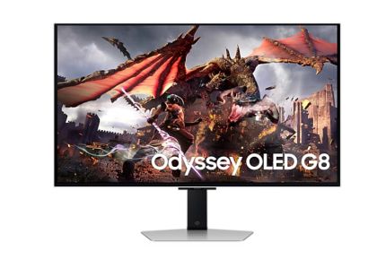 Монитор Samsung 32DG802 32" Odyssey SMART OLED G8 , 240Hz, 0.3ms, 3840x2160, DP, 2xHDMI, USB Hub, Silver