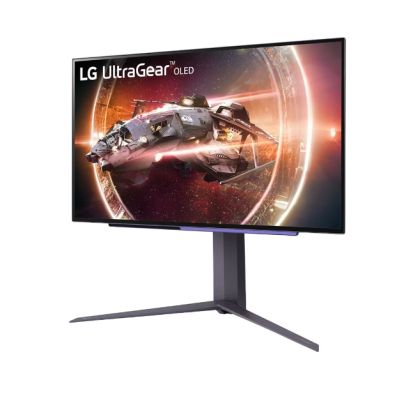 Монитор LG 27GS95QE-B,  26.5", UltraGear OLED 0.03ms (GtG), AG, QHD (2560x1440), 240Hz, HDR400,  275 cd/m2, 1 500 000:1, 1000cd/m2, DCI-P3 98.5%, USB3.0 (1up/2down), VRR, AMD Free-sync, NVIDIA G-Sync, HDMI, DP, Height Adjustable, Pivot, Tilt, Swive, Headp