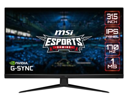 Монитор MSI G321Q, 31.5", IPS, 170Hz, 1ms, WQHD 2560x1440, FLAT, Anti-glare, G-Sync Compatible, FreeSync Premium, Auto HDR, Anti-Flicker, LBL, 2K PS5 Optimization VRR, Night Vision, 300 nits, 1200:1, 100M;1, DP (1.4), 2x HDMI (2.0b),Tilt, VESA, 9S6-3DB91A