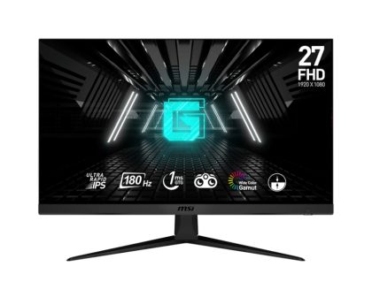 Монитор MSI G2712F, 27", Ultra Rapid IPS, 180Hz, 1ms, FHD 1920x1080, Anti-glare, FLAT, Adaptive-sync, Night Vision, Anti-Flicker, Less Blue Light, 300 nits, 1000:1, 100M:1, 1x Display Port (1.2a), 2x HDMI (2.0b), Headphone out, Tilt, FRAMELESS, VESA