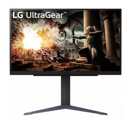 Монитор LG 27GS75Q-B, UltraGear 27" IPS, AG, 1ms GtG, 165Hz, 1000:1, 300cd/m2, QHD 2560x1440, HDR 10, sRGB 99%, AMD FreeSync, G-SYNC Compatible, HDMI, DisplayPort, Headphone Out, Reader mode, Black Stabilizer, Tilt, Height Adjustable, Pivot, Black