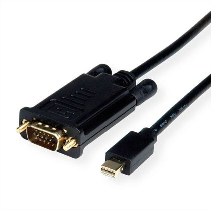 Cable Mini DP M - VGA M, 2m, Roline 11.04.5977