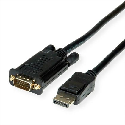 Cable DP M - VGA M, 1.5m, Roline 11.04.5971