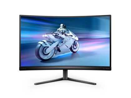 Монитор Philips Evnia 27M2C5200W, 27" Curved 1500R VA, 1920x1080@280Hz, 1ms GtG, 0.3ms MPRT, 300 cd/m2, 4000:1, Mega Infinity DCR, Adaptive sync, FlickerFree, LowBlue Mode, Tilt, Height Adjust, Swivel, 2x HDMI, DP