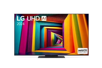 Телевизор LG 55UT91003LA, 55" 4K UltraHD TV 4K (3840 x 2160), DVB-T2/C/S2, webOS 24 Smart TV, ThinQ AI, Alpha 5 AI 4K Gen7, WiFi, HDR10 pro, HLG, ALLM/HGiG, AI Upscaling, AI Sound(Virtual 9.1.2 Up-mix), AirPlay, Quick Card, HDMI eARC, CI, LAN, USB, Blueto