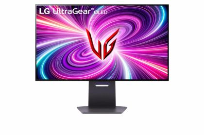 Монитор LG 32GS95UE-B, 31.46" UltraGear OLED Dual Mode, 0.03ms, 1500000:1, 450cd/m2, UHD 4K (3840x2160) 240Hz, Full HD 480Hz, Reader Mode, FreeSync, G-SYNC, HDR 400, DCI-P3 98.5%, USB, HDMI, DisplayPort, Height Adjustable, Pivot, Swivel, Tilt, Headphone o