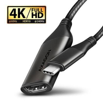 Cable USB Type C - HDMI,M/F,25cm,4K/60Hz, RVC-HI2M