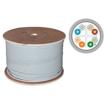 CABLE FTP Cat.6 305m PVC, Q-Lantec, Grey