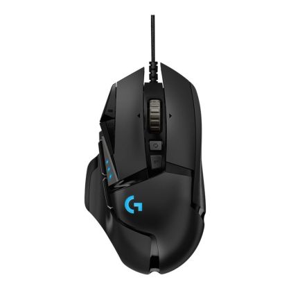 Мишка Logitech G502 Mouse, Lightsync RGB, HERO 25K DPI Sensor, 400 IPS, 5x3.6g Optional Weights, 11 Programmable Buttons, 114g, Black