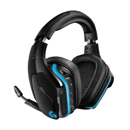 Слушалки Logitech G935 Wireless Headset, Lightsync RGB, PRO-G 50 mm Drivers, 7.1 DTS Headphone:X 2.0 Surround, Leather Ear Cushions, Black