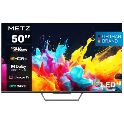 Телевизор METZ 50MQE7600Z, 50"(126 см), QLED, Google TV, 4K/UHD, 60Hz