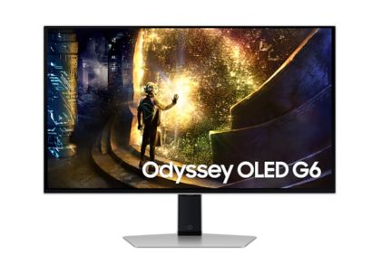 Монитор Samsung 27DG610 27" Odyssey G6 Smart, OLED, 240 Hz, 1 ms GTG, 2560x1440, DP 1.4, 2xHDMI 2.1, 2xUSB, Wi-Fi, Bluetooth, Tizen, Silver